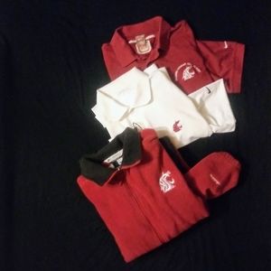 NEW 3pc XL NIKE/COLUMBIA polo shirts/fleece jacket